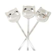 Regador automático de vidrio con forma de gato para plantas en macetas, cuidado fácil - Dispositivo de riego automático - Ver 11