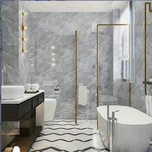 10/30pcs High Quality Thick Solid Color Pattern Peel And Stick Ceramic Tile Stickers/Ceiling Stickers/Floor Stickers, Made Of PVC And PE Material, Easy To Apply On Wall, Kitchen Backsplash, Bathroom, Home Decor - one-size - View 7