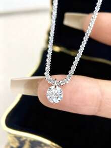 1pc 1 Carat Classic 6-Prong Moissanite Diamond Bracelet, 925 Sterling Silver, Shining Elegant Women's Bracelet, Exquisite Jewelry Gift For Ladies, Christmas Gift - Six-prong Moissanite Bracelet - View 6