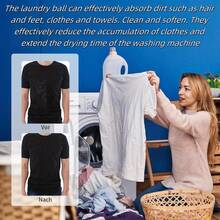 1pc/3pcs/5pcs Reusable Washing Machine Pet Hair Remover Ball - Anti- Laundry Ball, Blue Plastic Design, No Electricity Needed, Gentle Fabric Care, Plastic Pet Hair Removal Tool For Washing Machine, Laundry Room Essential, Textured Surface, Long-Lasting Material, Household Cleaner, Easy To Use, Sturdy Construction, Household Cleaning Supplies - A - View 2