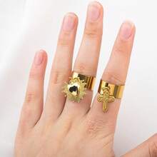 10pcs Stainless Steel Rings With Holes, Open Adjustable Rings, Suitable For DIY Jewelry Making - Ring Setting - View 7