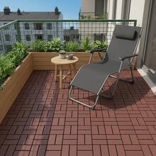 44 Pack Interlocking Plastic Deck Tiles - 12"X12" Square - Waterproof Outdoor - Poolside Balcony Backyard Decking Tiles - Easy Installation - Sturdy PP Material - Strong Load-Bearing Capacity - one-size - View 7