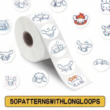 SANRIO 200张/卷 三丽鸥  肉桂狗   贴纸卷，适用于头盔、自行车、手提包、铅笔盒等，LanLanStickersWorld 出品 - 混合裝-200片/卷 - 查看 4