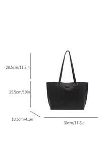 Luxury-Simplified Yet Versatile Large-Capacity Shoulder Bag For Daily Commuting, Exuding An Elegant Vibe. 2026 New Model Women's Bag. - Black - View 12