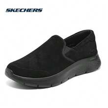 Skechers 男鞋新款運動鞋休閒鞋軟底一腳穿健步鞋 - 黑色 - 查看 3