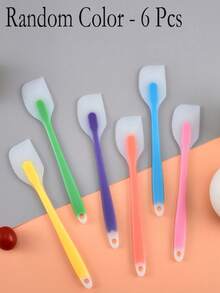 1/3/6pcs Silicone Spatula, Mini Silicone Scraper, Jam Scraper, Heat-Resistant Cream Scraper, Mixing Baking Tool, Kitchen Utensil, Apartment Essential (Length: 21cm/8.26in) - Multicolor - View 9