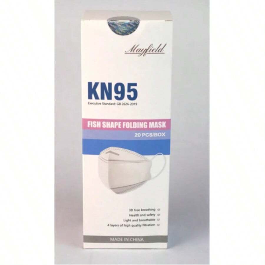 Cubrebocas KN95 Ergonómico Forma Pez 20 Piezas - C - Ver 1