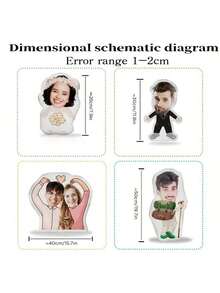 Customizable Plush Photo Ugly Pillow, Personalized Face Filling Printed Double-Sided Cushion - Dad, Mom, Pet, Graduation, Birthday, Father's Day, Mother's Day, Halloween, Christmas, Valentine's Day, Anniversary, Memorial Day, Thanksgiving, Easter, April Fool's Day, Carnival, Back To School, National Day Gifts - Star - View 7