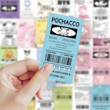 20PCS Ins Style Sanrio Family HelloKitty Mymelody Cinnamoroll Pompompurin Pochacco Receipt Sealing Stickers - C-20PCS - View 12