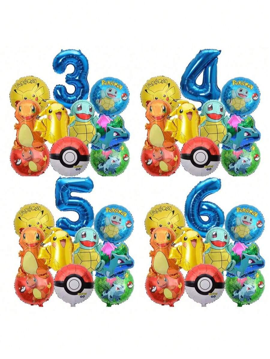 10个装气球套装 – 32英寸蓝色数字1-9气球！非常适合1-9岁儿童生日派对装饰，必备主题用品！ - A - 查看 1