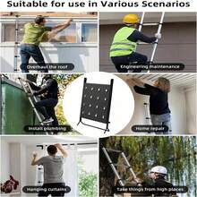 Plataforma de trabajo para la mayoría de escaleras Bandeja antideslizante para pintores y herramientas Capacidad de 396 libras - A - Ver 5