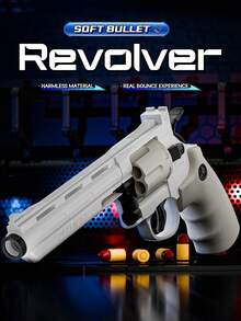 Soft Bullet Gun, Mechanical Combination, Retractable Cartridge, Mini Handgun, Model, Simulation, Soft Bullet Gun, Random Color And Accessories - 多色 - 查看 1
