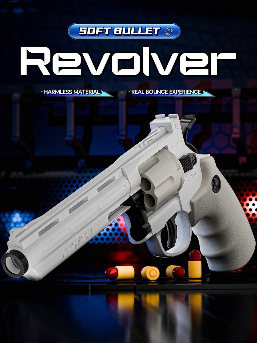 Soft Bullet Gun, Mechanical Combination, Retractable Cartridge, Mini Handgun, Model, Simulation, Soft Bullet Gun, Random Color And Accessories - 多色 - 查看 1