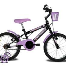 Bicicleta Infantil Aro 16 Danny Preta e Lilás Verden Bikes - Preto - Visão 3