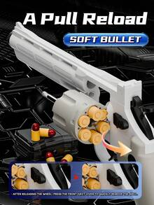 Soft Bullet Gun, Mechanical Combination, Retractable Cartridge, Mini Handgun, Model, Simulation, Soft Bullet Gun, Random Color And Accessories - 多色 - 查看 5