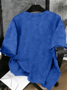 Mädchen Teenager Lässig Kurzarm T-Shirt, Schmetterling Muster, bequemes Top für Frühling & Sommer, geeignet für Outdoor & Schule - Blau - Übersicht 3