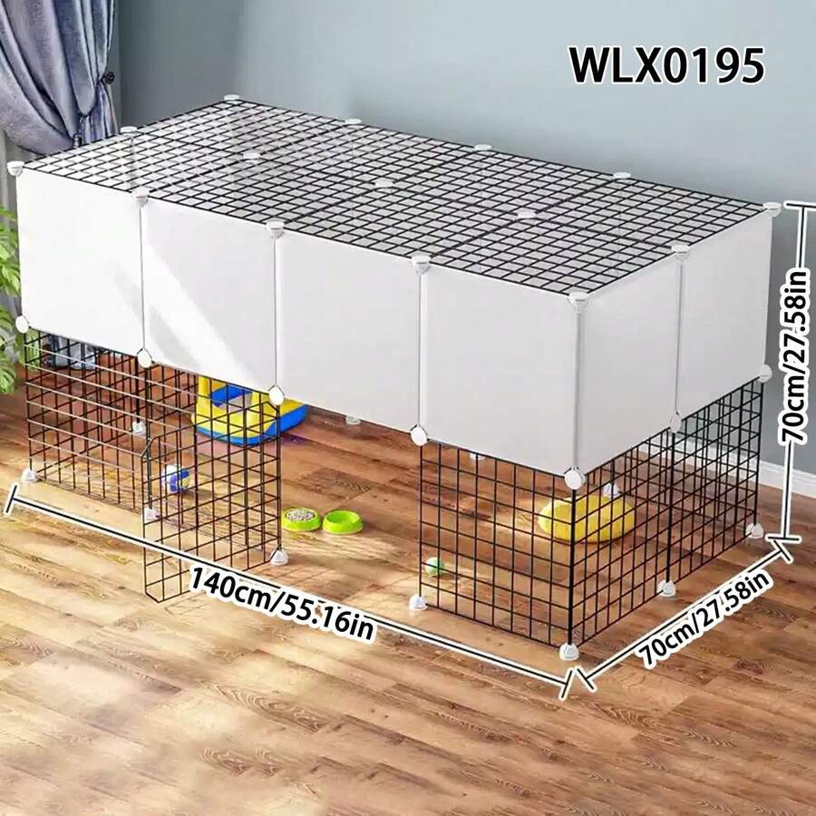 Cerca modular para mascotas DIY con puerta, jaula expandible para gatos, adecuada para gatitos, conejos, hurones, perros pequeños, cobayas para uso en interiores - Multicolor - Ver 1
