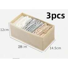 1/3/6pcs Reinforced Non-Woven Fabric Laundry Board, Foldable Storage Box, Drawer Organizer, Wardrobe Organizer, Desktop Miscellaneous Organizer Box - Multicolor - View 17