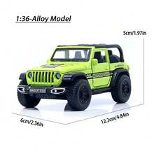 1:36 Scale Four-Door Openable Convertible Alloy Model Off-Road Vehicle Display Piece. - Compact And Exquisite. - Perfect As A Gift Or Desk Ornament. - Multicolor - View 3