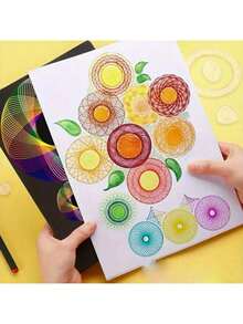 22pcs/Set Multi-Functional Template Ruler Set, Can Draw Various Patterns, Curves, Gears, Drawing Rulers, Wheels, Geometric Rulers, Creative Educational Drawing Accessories - Kaleidoscope - View 11