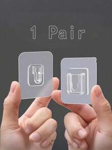 10 piezas de ganchos adhesivos por ambos lados, ganchos de pared impermeables, adecuados para baño, cocina, colgar cuadros, etc. - Multicolor - Ver 12