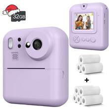 Máy ảnh in ảnh tức thời này có màn hình 2.4 inch, camera kỹ thuật số HD 1080P, camera 48MP, hai chế độ in và nhiều loại nhãn dán có thể in. Máy có đèn flash tích hợp, cổng sạc USB và đi kèm 3 cuộn giấy in ảnh. Đây là món quà lý tưởng cho Halloween, Giáng sinh hoặc sinh nhật, đặc biệt phù hợp cho thanh thiếu niên. Quà tặng tựu trường. - Nhiều màu - Xem 21