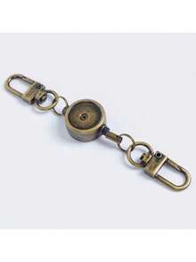 Retractable Badge Key Holder Holder Badge Reel Anti-Theft Metal Easy-To-Pull Buckle Rope Elastic Keychain Key Ring Accessories - Multicolor - View 1