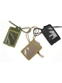 战术证件卡套魔术贴布导游证件套户外旅行笔袋和尼龙挂绳 - 彩色 - 查看 6