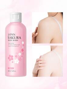 1件裝 LAIKOU 日本櫻花長效留香沐浴露，100ml&200ml 保濕沐浴凝膠，亮白泡沫配方，溫和肌膚淨化，日常沐浴使用，旅行露營戶外活動理想身體護理 - 粉色 - 查看 3