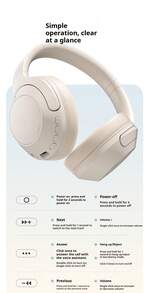 PHILIPS 飞利浦 TAH2020 无线耳机，蓝牙 5.4 降噪耳机，带麦克风，50 小时续航，可折叠 Hi-Fi 立体声游戏耳机，适用于 PC 和旅行 - 查看 8