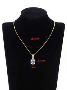 1 chiếc dây chuyền mặt đá Cubic Zirconia sang trọng dành cho nữ, thích hợp làm quà tặng Ngày Valentine, đám cưới, lễ đính hôn, kỷ niệm, hoặc dự tiệc. - Vàng - Xem 7
