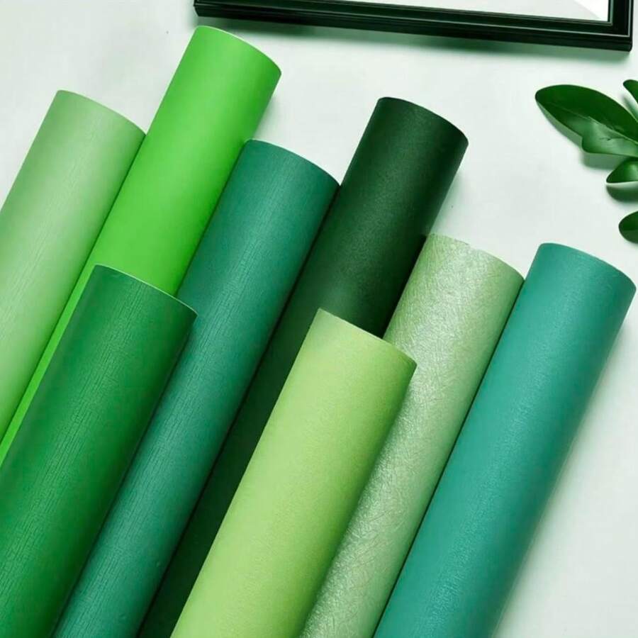 1 Cuộn Giấy Dán Tường Tự Dẹp Dòng Xanh Lá Cây, Thiết Kế Hiện Đại, Dễ Lắp Đặt, Bóc Và Dán, Họa Tiết Lưới, Thích Hợp Cho Văn Phòng, Trang Trí Nhà Cửa, Phòng Khách, Phòng Ngủ, Tự Làm Mới Nội Thất, Nhiều Lựa Chọn Có Sẵn