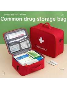 1个大/特大号药品收纳袋,高容量家用药盒,便携式医疗包,斜挎式医疗包,户外急救包,药品收纳袋,旅行急救药包,医疗包,户外旅行急救箱,户外紧急医疗包,紧急救援包。 - 均碼 - 查看 8
