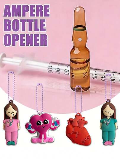 Multi-Functional Medical Ampoule Bottle Opener, ABS Material, Suitable For Nurses And Doctors To Open Bottles, Ampoule Bottle Opener Keychain, Syringe-Shaped Cutter, Nurse/Doctor Ampoule Bottle Opening Auxiliary Tool, Bottle Breaker, Bottle Opener, Lightweight Ampoule Bottle Opener - Nurse Auxiliary Tool