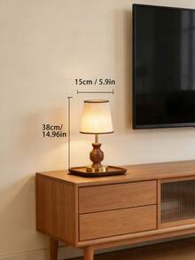 1pc Wood Grain Texture Decorative Table Lamp, Suitable For Living Room, Study, Hotel Bedside, Outdoor Camping, Eid Festival Gift, Bedroom, Reading, Children, Decoration, Pregnancy Night Light, Prayer Corner, Italian Style, Minimalist, Chinese Style, French Style, Modern Arabic, Minimalist Islamic Design, Oasis Mixed Style - Multicolor - View 6