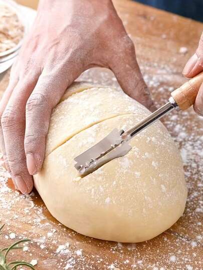 Set di cestini per la lievitazione del pane, 22,86 cm di diametro, cestini di lievitazione in rattan naturale, inclusi lame per pane, raschietto per impasto e fodera in lino, adatti per professionisti e utensili per la panificazione domestica