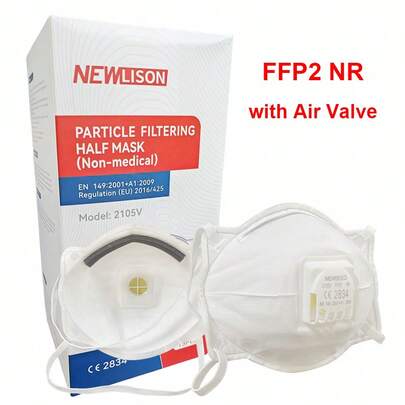 FFP2 Valve CE Cup Type Mask Protective Masks Disposable Pm2.5 Masks Filter Headwear Mouth Polishing Mask
