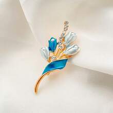 Broche de flor, design elegante e requintado, antirreflexo, versão coreana, joia de luxo, belo acessório, broche de flor, fivela de colarinho moderna para festas. - Multicolorido - Ver 12