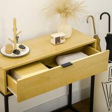 HOMCOM Mesa de banco - Madera Natural - Ver 5