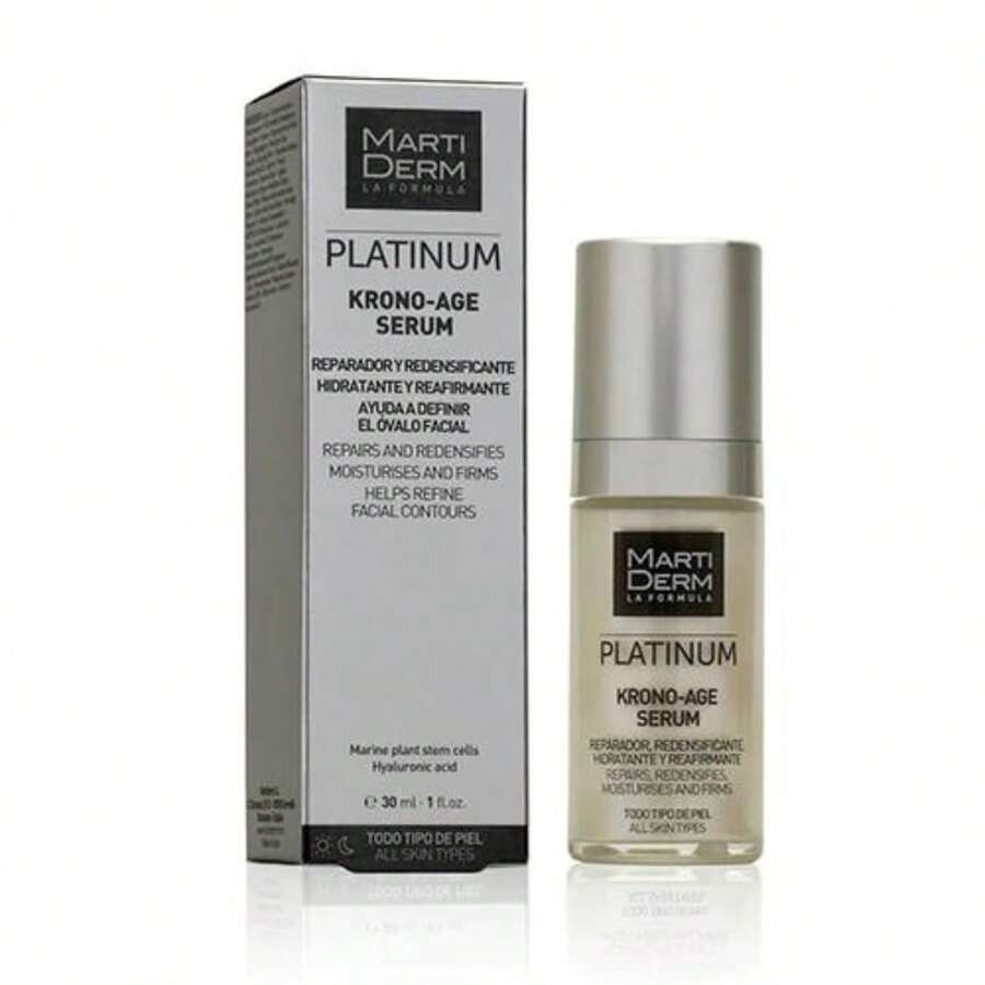 Sérum anti-âge PLATINUM KRONO-AGE Martiderm 30ml - Raffermit, éclaircit et réduit les rides grâce à une technologie de soins de la peau avancée ✅ Livraison 24/72h en Espagne (péninsule) | Beauty Explotion | Votre boutique de beauté et de maquillage - Exploitez votre meilleure version. - Hyaluronic Acid - Voir 1
