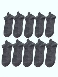 10/20 Pairs Men's White Low-Cut Mesh Socks, Breathable & Comfortable, With Arch Support, Suitable For Workout - White - View 5