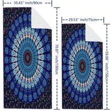 1 件波西米亚风图案沙滩巾，高品质大浴巾，加厚超细纤维毛巾，夏季沙滩巾，草地垫，瑜伽垫，适用于游泳池、露营、旅行，沙滩巾披肩，海边浴巾，大披肩，数码印花方形大浴巾 - A - 查看 5