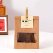 10 PCS Kraft Paper Bakery Bags Self Standing Food Bags For Pastries Cookies And Baked Goods - Màu vàng - Xem 2