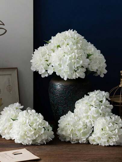 1pc 19.68 Inch Artificial Hydrangea Flower, High-Quality Silk-Like Material, Suitable For DIY Wedding Bouquets, Parties, Home Living Room, Kitchen, Garden, Hotel, Office Decor, Ideal For Valentine's Day, Mother's Day, Party Centerpieces, Spring Home Garden Parties, DIY Wreath Decorations, And A Great Gift For Girls.