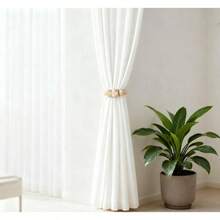 Magnetic Curtain Tiebacks, Natural Wooden Curtain Strung With Cotton String, Elegant Curtain Tie Backs Bedroom And Living Room Decor, Boho Curtain Tiebacks, 2/4/6 Pack - Octagonal Beads,Cotton Rope + 2 - View 7