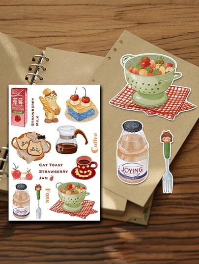 5 szt./zestaw mikro realistycznych notatników w stylu retro, kolaż DIY, akwarela, codzienna dekoracja, kolaż, naklejka do dziennika