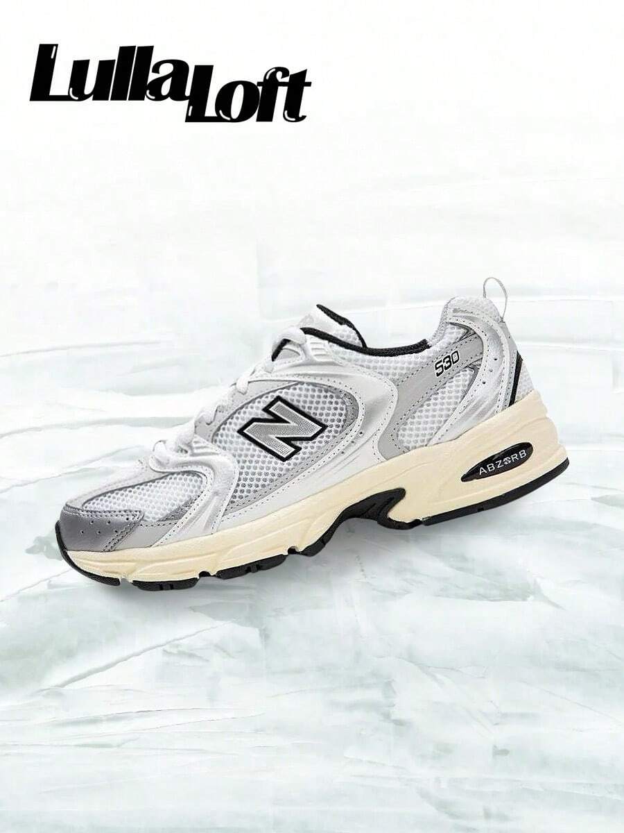 New Balance NB 530 Silver Cream– Men's Lifestyle Sneakers – Shoes For Man -Vintage-Autumn & Winter & Spring & Summer-Inspired Running Shoes, Shock-Absorbing Comfort, Gym To Streetwear Casual Wear-Back To School- Mother's Day Gifts-Father's Day Gift –MR530TA - Bạc/Kem - Xem 1