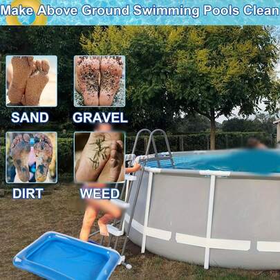 可折叠便携式足浴盆，适用于游泳池入口，是嵌入式游泳池的必备配件，也适用于游泳池、户外活动、露营、足部清洁、沙滩泳池、足浴和水疗、宠物游泳池、宠物浴缸等。