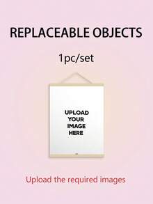 1pc Customized Canvas Poster Frame With Fixed Bracket Hook, Turn Your Photos Into Personalized Wall Art, High-Quality Custom Photo Canvas Made Of Natural Paulownia Wood, Suitable For Wall Decor In Home, Wedding, Office And Other Occasions - Multicolor - View 5