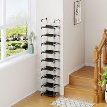 Kệ giày đứng 8/9 tầng, tháp giày hẹp, kệ đựng giày góc, lý tưởng cho không gian nhỏ ở lối vào, hành lang, phòng khách, kệ đựng giày đa chức năng tiết kiệm không gian, kệ góc nhỏ gọn cho khu vực chật hẹp, thiết kế chắc chắn, dễ lắp ráp, giúp sắp xếp giày dép gọn gàng và dễ lấy, món quà tuyệt vời cho Ngày của Mẹ và làm mới không gian nhà vào mùa xuân, tối đa hóa không gian sàn và tăng cường sự ngăn nắp cho căn phòng. - Nhiều màu - Xem 4